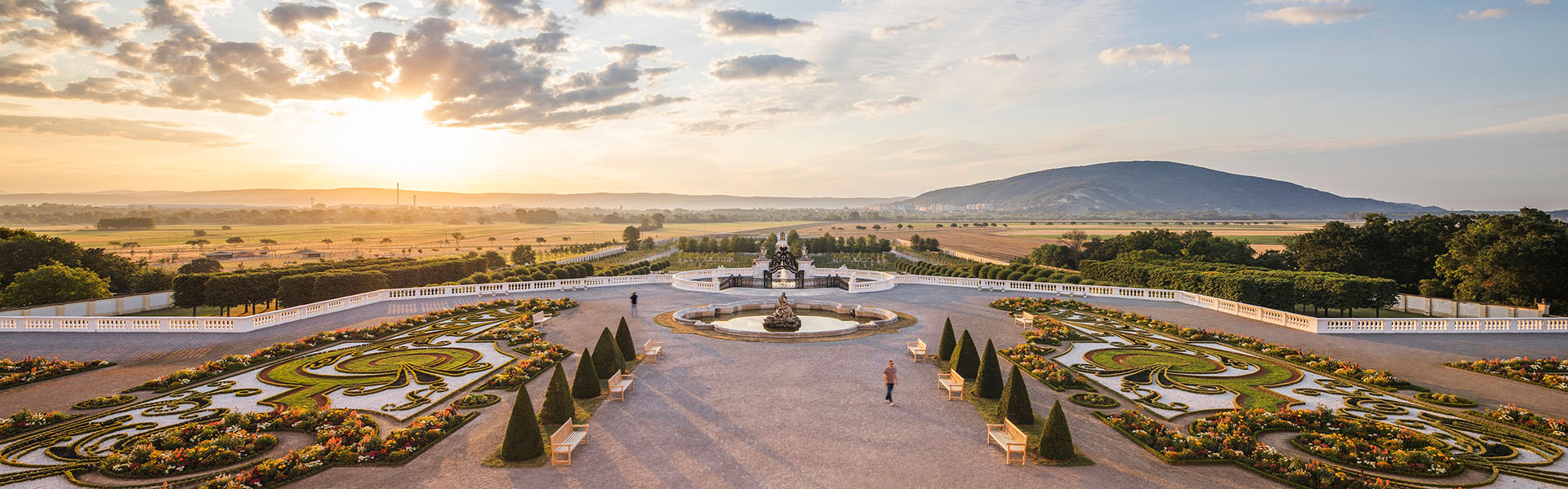 Sonnenuntergang, Garten