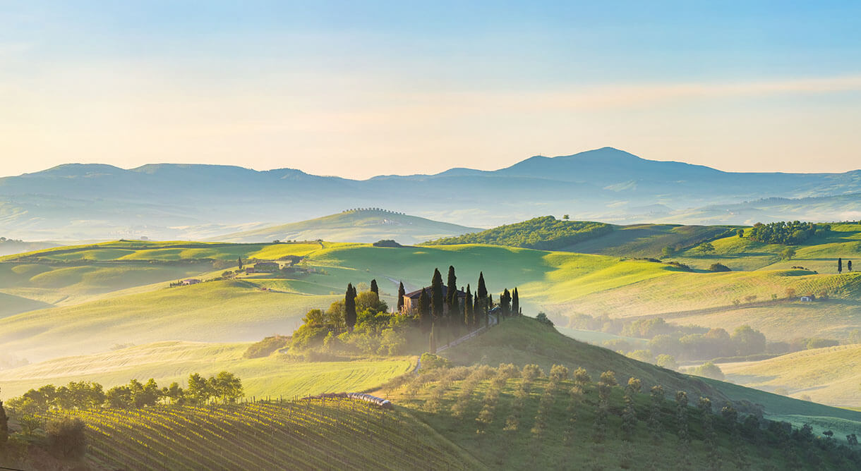 Aussicht über Toskana