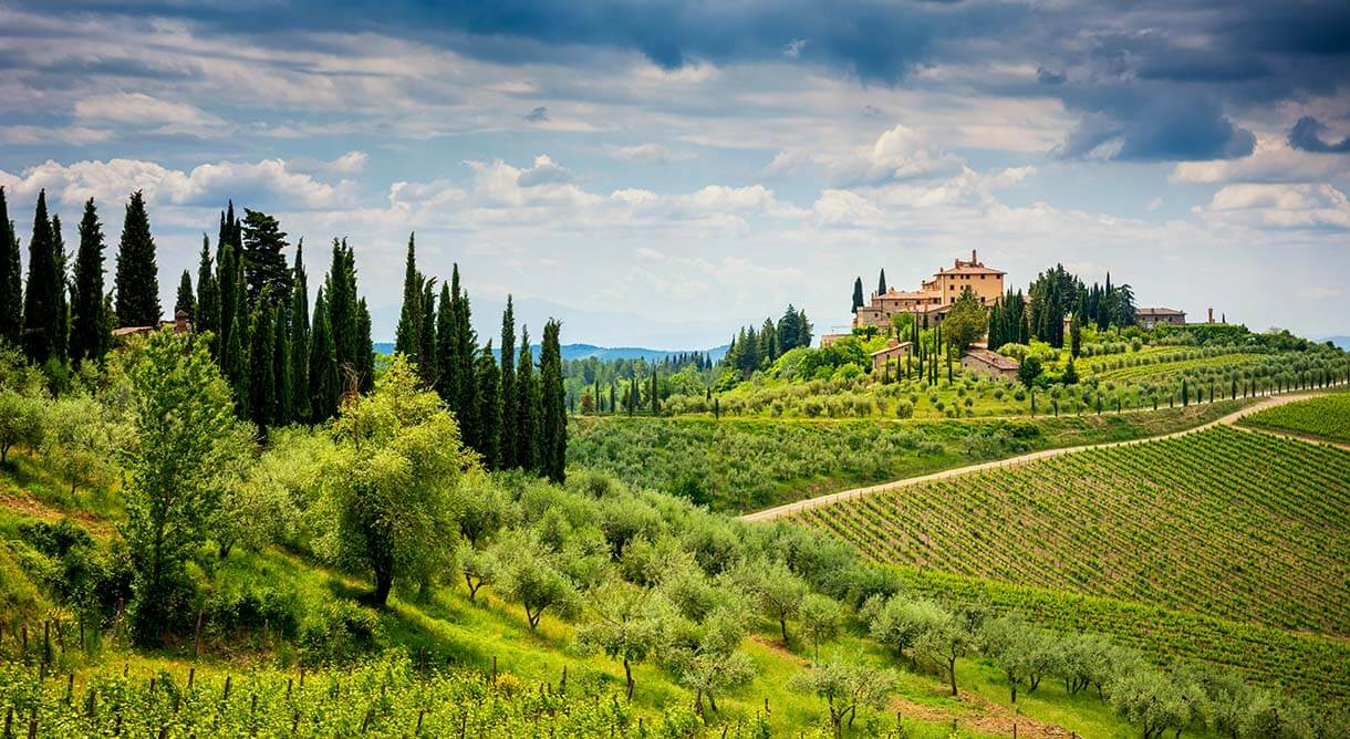 Aussicht über Toskana