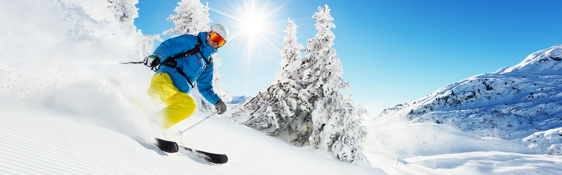 Skifahrer auf der Piste