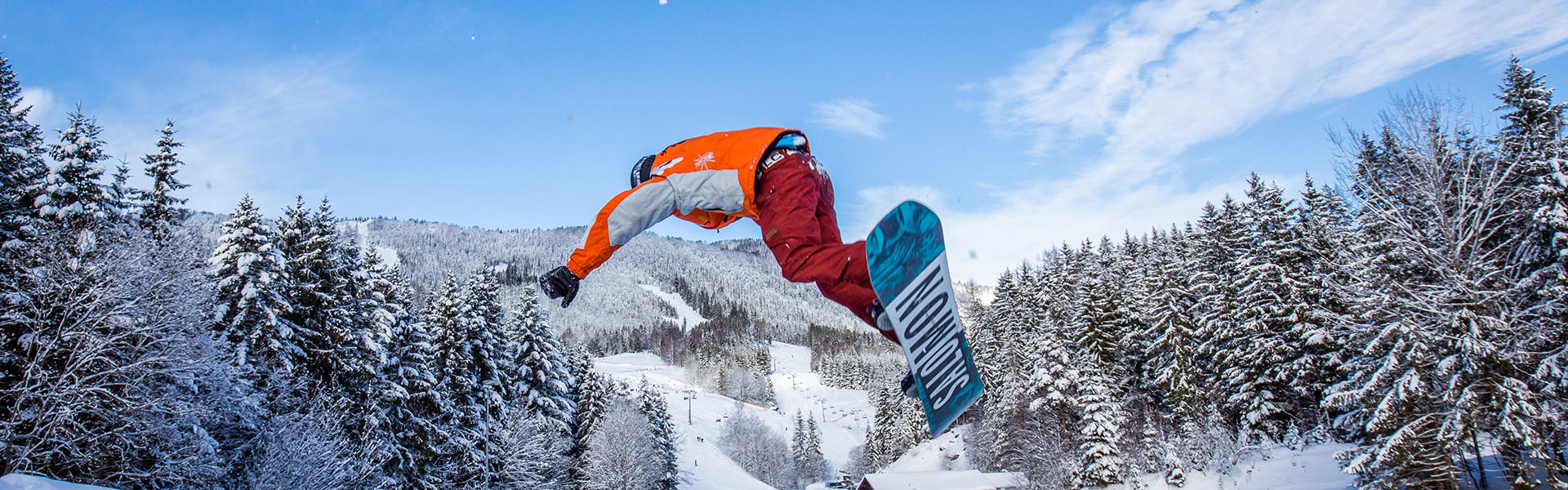 Snowboarder am Annaberg