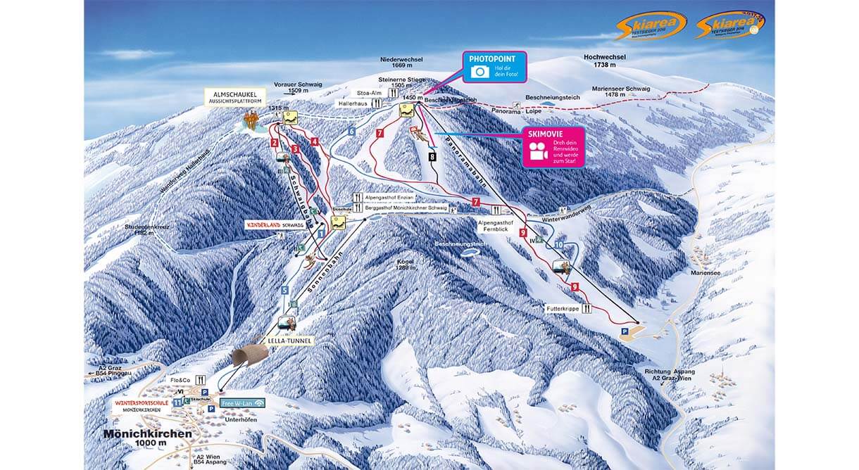 Pistenplan Mönichkirchen
