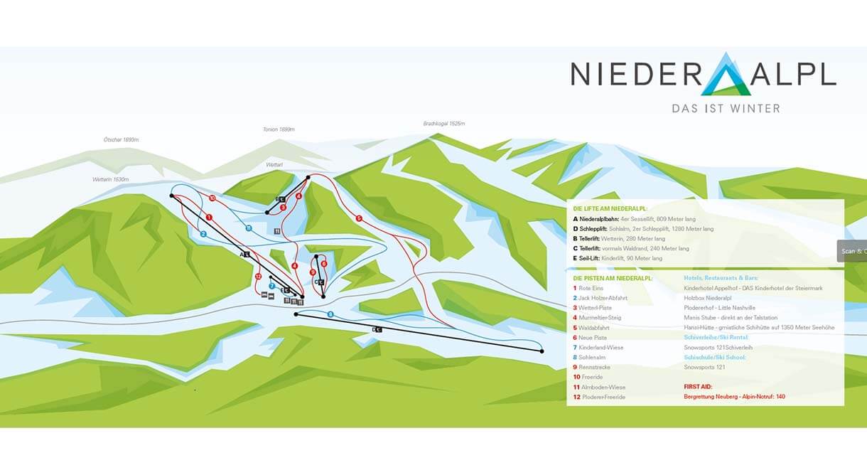 Pistenplan Niederalpl