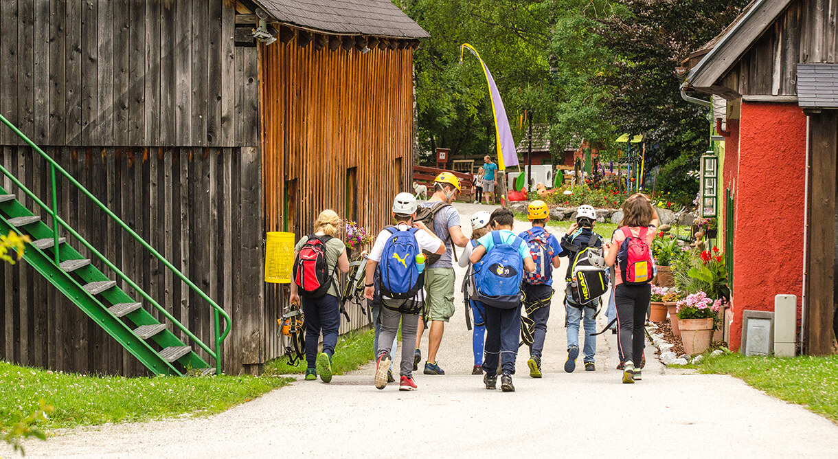 Schulgruppe im Kinderhotel Appelhof